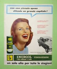 Pubblicita'Advertising Originale Vintage ENERGOL olio per motori 1957 (A31)