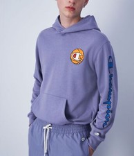 CHAMPION 219785 Felpa Uomo con Cappuccio color LAVANDA