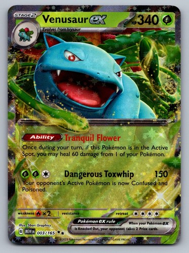 Venusaur 003 165 double - ex, 003/165