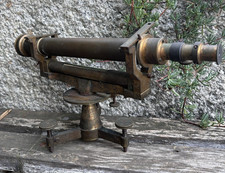 Antico teodolite in ottone - misuratore topografico - geometri