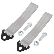 2pcs Grey Car Pull Hook Tow