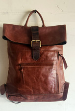 Zaino in morbida pelle uomo donna per laptop scuola college ufficio