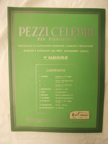 Pezzi celebri per pianoforte