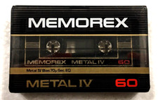 Memorex METAL IV 60 audiocassetta nastro vuoto sigillato Made in Korea Type IV