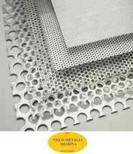 Lastra Lamiera Lamina Forata Acciaio Inox 304 foro mm 6 sp. mm 1 mm 250x1000