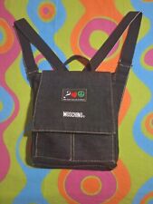 MOSCHINO - WHY CAN'T WE LIVE IN PEACE ? -RARA Borsa/Zainetto JEANS  VINTAGE '90 