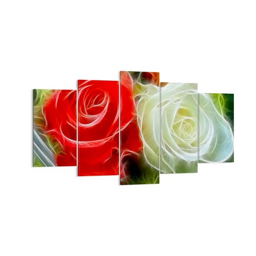 Quadro tela 160x85cm fiori - su,