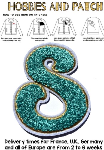 Patch lettera soft verde - s,