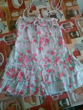 lotto 873 abito vestito vestitino bimba bambina fiori rosa 18 mesi 