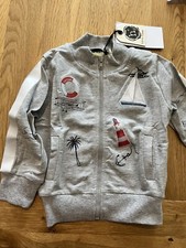 Maglione HITCH-HIKER Monnalisa cotone marinaio stampato aereo bambini grigio 9 mesi