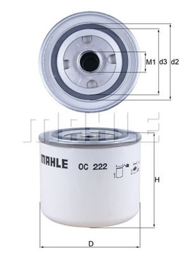 Filtro olio knecht 222 per - filtro,
