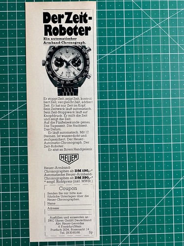 1971 heuer autavia - 1971, cronografo
