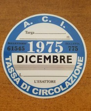 Bollo auto epoca decorativo