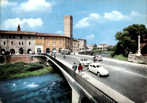 Cartolina vicenza ponte - vicenza, degli