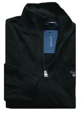 Maglione mezza zip cotone nero