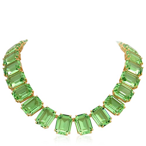 Collana donna swarovski verde - collana,