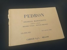PEDRON SOLFEGGI E MANOSCRITTI