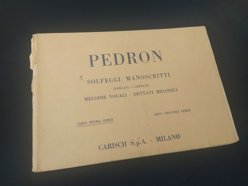 Pedron solfeggi manoscritti - solfeggi,