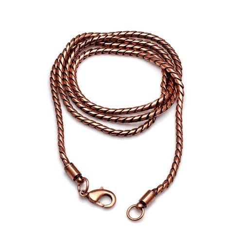 Collana catena rame - , grano
