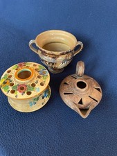Lotto 3 vasetti in ceramica