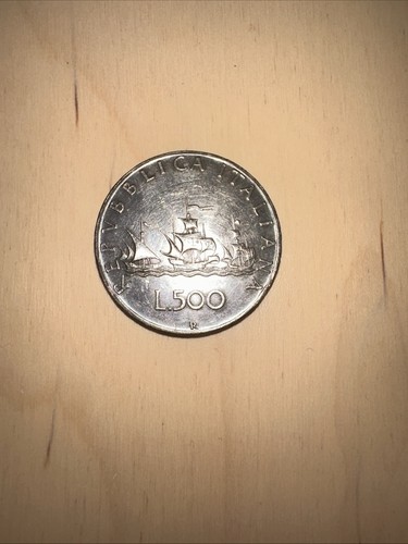 Moneta 500 lire - caravelle, in