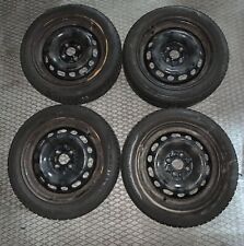 Set 4 Ruote Complete Mazda 2 2007-2014 Cerchi Gomme Invernali 185/55-15 Uniroyal