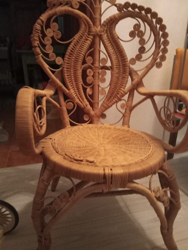 Sedia pavone vimini - in,