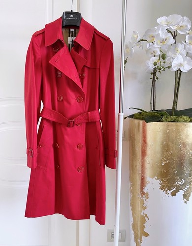 Burberry trench donna - rosso, in