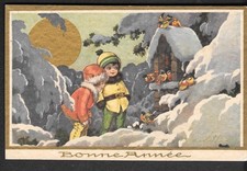 RARA CARTOLINA BAMBINI BUON NATALE FIRMATA CASTELLI serie Degami 2155