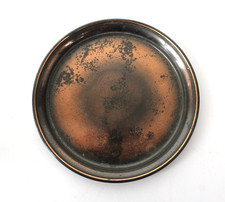 Antico Piattino in Rame con Patina Scuro Vintage ∅15 Vintage Piatto D'epoca