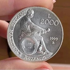 2000 LIRE 1999 MUSEO NAZIONALE ROMANO ARGENTO SILVER FIOR DI CONIO UNC