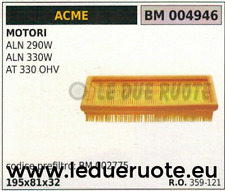 359121 FILTRO ARIA MOTORE ACME ALN 290W 330W AT 330 OHV 195x81x32