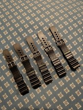 Lotto 5 Cinturini Gomma NOS per Orologi Diver 18mm