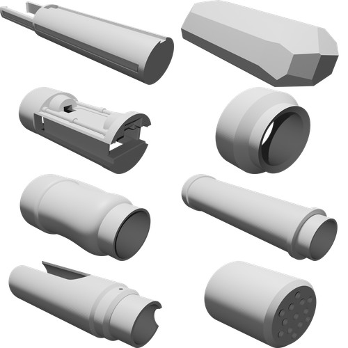 Impugnatura spada laser grey - impugnatura,