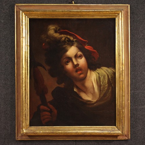 Antico ritratto dipinto olio