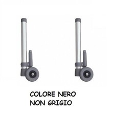 COPPIA RUOTE PUNTALE-FRENO DI RICAMBIO  PER DEAMBULATORE GIRELLO