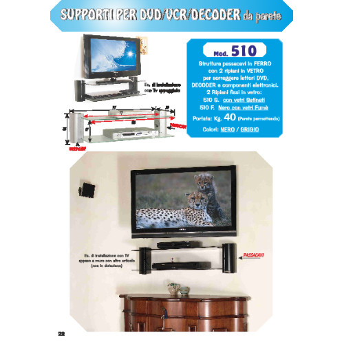 Supporto parete con - da,