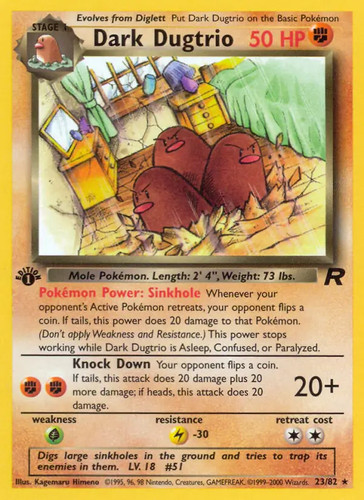 Dark dugtrio pokemon - dark, 23/82