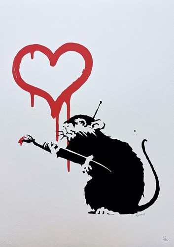 Banksy love rat edizione - love,