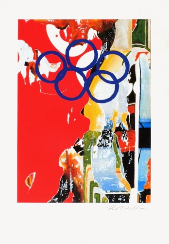 Mimmo rotella anelli olimpici - anelli,