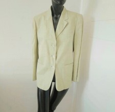 Giacca donna puro lino verde chiaro Modello anni 90 Tg.42M Monopetto 3 bottoni 