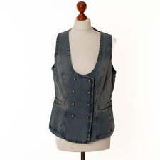 Giubbotto giacca jeans donna MARC CAIN blu taglia N5 / 42 3999