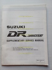 Suzuki DR 350 SE 1993  AGGIORNAMENTO manuale officina inglese originale
