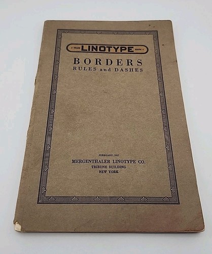 Linotype borders rules and - rules,