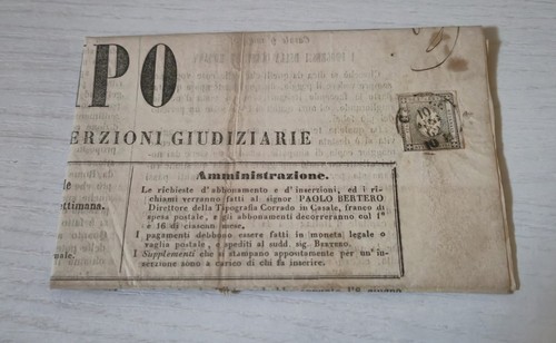 Giornale antico tempo 1862 - giornale,