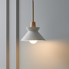 Lampada a Sospensione in Calcestruzzo, Lampada a Sospensione Industriale Bianca, Ki...