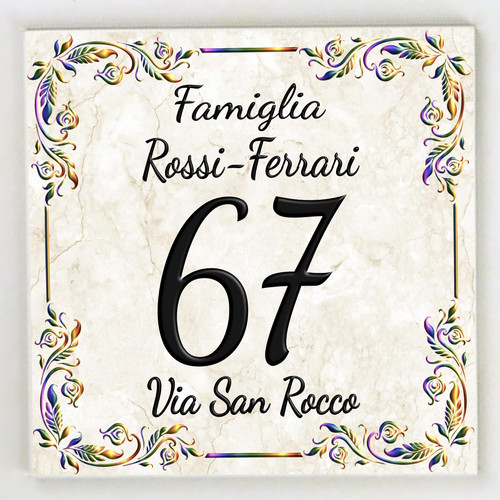 Numero civico ceramica - numero,