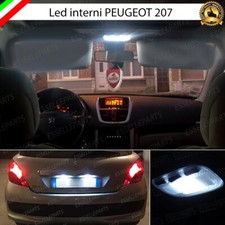 KIT LED INTERNI COMPLETO PEUGEOT 207 + LUCI TARGA LED CANBUS 6000K BIANCO