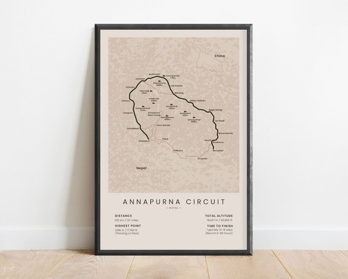 Mappa trekking circuito - trekking,