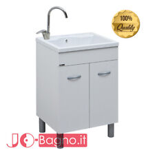 Mobile Lavatoio cm in Legno con Vasca in Plastica Rinforzata Antiacido BUCKET